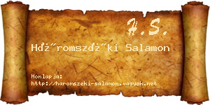 Háromszéki Salamon névjegykártya
